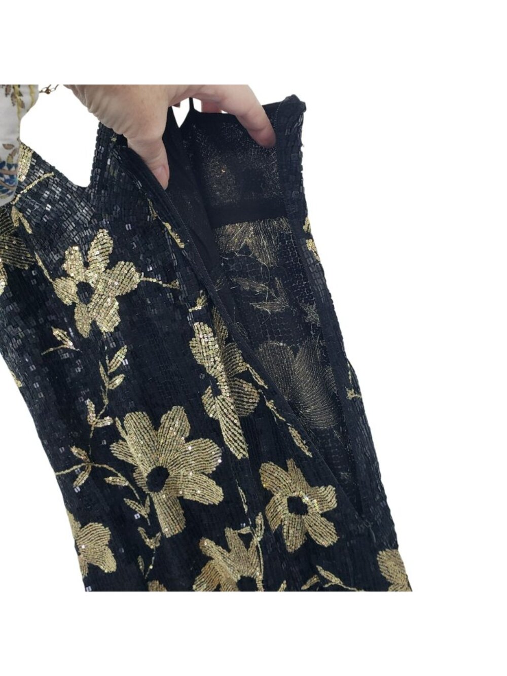 Ashish $2000 Black Gold Floral Sequin Mini Dress 90s Slip Dress Annies Ibiza - Picture 10 of 16